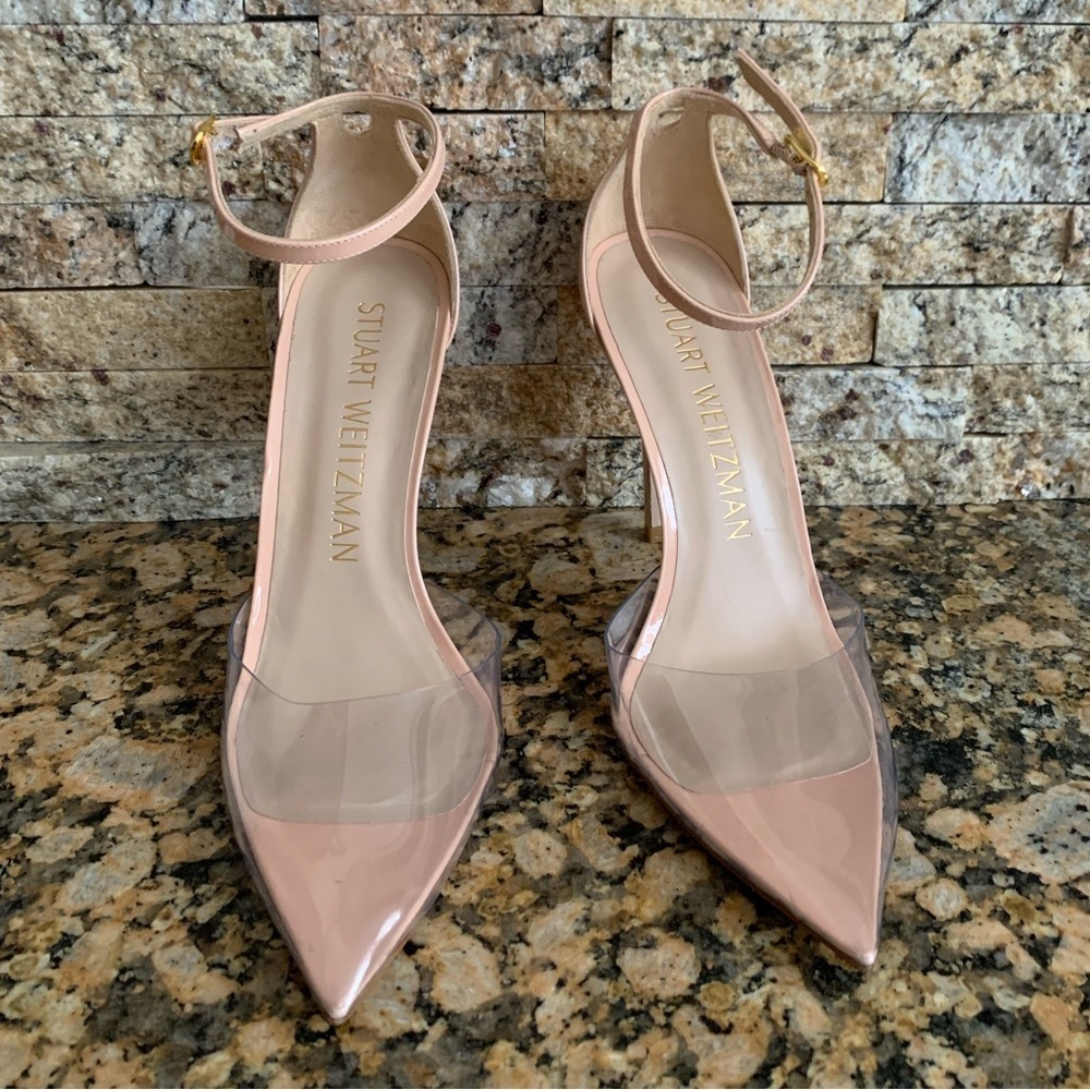Stuart Weitzman Stuart PVC Pointed Toe Pump - Picture 4 of 9